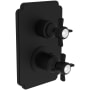Newport Brass Fairfield Thermostatic Valve Trim Only with 2 Cross Handles - Less Rough In Flat Black