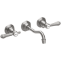 Newport Brass Chesterfield 1.2 GPM Wall Mounted Widespread Bathroom Faucet Stainless Steel (PVD)