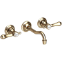 Newport Brass Chesterfield 1.2 GPM Wall Mounted Widespread Bathroom Faucet French Gold (PVD)