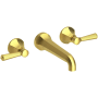 Newport Brass Metropole 1.2 GPM Wall Mounted Widespread Bathroom Faucet with Lever Handle Satin Brass - PVD