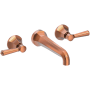 Newport Brass Metropole 1.2 GPM Wall Mounted Widespread Bathroom Faucet with Lever Handle Antique Copper