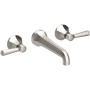 Newport Brass Metropole 1.2 GPM Wall Mounted Widespread Bathroom Faucet with Lever Handle Satin Nickel - PVD
