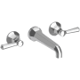 Newport Brass Metropole 1.2 GPM Wall Mounted Widespread Bathroom Faucet with Lever Handle Polished Chrome