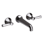 Newport Brass Metropole 1.2 GPM Wall Mounted Widespread Bathroom Faucet with Lever Handle Midnight Chrome