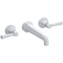 Newport Brass Metropole 1.2 GPM Wall Mounted Widespread Bathroom Faucet with Lever Handle Matte White