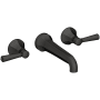 Newport Brass Metropole 1.2 GPM Wall Mounted Widespread Bathroom Faucet with Lever Handle Flat Black