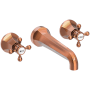 Newport Brass Metropole 1.2 GPM Wall Mounted Widespread Bathroom Faucet with Cross Handle Antique Copper