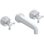 Newport Brass Metropole 1.2 GPM Wall Mounted Widespread Bathroom Faucet with Cross Handle Matte White