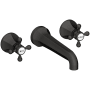 Newport Brass Metropole 1.2 GPM Wall Mounted Widespread Bathroom Faucet with Cross Handle Flat Black