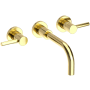 Newport Brass East Linear 1.2 GPM Wall Mounted Widespread Bathroom Faucet Forever Brass (PVD)