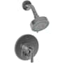 Newport Brass Miro Single Handle Pressure Balanced Shower Trim Only with Metal Lever Handle less Valve Midnight Chrome