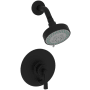 Newport Brass Miro Single Handle Pressure Balanced Shower Trim Only with Metal Lever Handle less Valve Flat Black