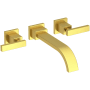 Newport Brass Secant 1.2 GPM Wall Mounted Widespread Bathroom Faucet Satin Brass (PVD)