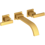 Newport Brass Secant 1.2 GPM Wall Mounted Widespread Bathroom Faucet Satin Bronze (PVD)