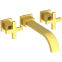 Newport Brass Secant 1.2 GPM Wall Mounted Widespread Bathroom Faucet Satin Brass - PVD