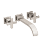 Newport Brass Secant 1.2 GPM Wall Mounted Widespread Bathroom Faucet Satin Nickel (PVD)