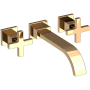 Newport Brass Secant 1.2 GPM Wall Mounted Widespread Bathroom Faucet French Gold - PVD
