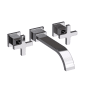 Newport Brass Secant 1.2 GPM Wall Mounted Widespread Bathroom Faucet Midnight Chrome