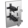 Newport Brass Secant Thermostatic Valve Trim Only with 2 Cross Handles - Less Rough In Midnight Chrome