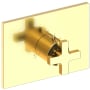 Newport Brass Secant Thermostatic Valve Trim Only with Single Cross Handle and Diverter Functionality - Less Rough In Forever Brass (PVD)