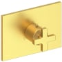 Newport Brass Secant Thermostatic Valve Trim Only with Single Cross Handle and Diverter Functionality - Less Rough In Satin Brass (PVD)