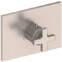 Newport Brass Secant Thermostatic Valve Trim Only with Single Cross Handle and Diverter Functionality - Less Rough In Satin Nickel