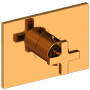 Newport Brass Secant Thermostatic Valve Trim Only with Single Cross Handle and Diverter Functionality - Less Rough In Polished Gold (PVD)
