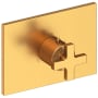 Newport Brass Secant Thermostatic Valve Trim Only with Single Cross Handle and Diverter Functionality - Less Rough In Satin Gold (PVD)
