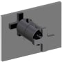 Newport Brass Secant Thermostatic Valve Trim Only with Single Cross Handle and Diverter Functionality - Less Rough In Midnight Chrome