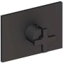 Newport Brass Secant Thermostatic Valve Trim Only with Single Cross Handle and Diverter Functionality - Less Rough In Flat Black
