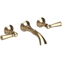 Newport Brass Aylesbury 1.2 GPM Wall Mounted Widespread Bathroom Faucet French Gold (PVD)