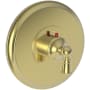 Newport Brass Aylesbury Thermostatic Valve Trim Only with 1 Lever Handles - Less Rough In Polished Brass Uncoated (Living)
