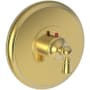 Newport Brass Aylesbury Thermostatic Valve Trim Only with 1 Lever Handles - Less Rough In Polished Gold (PVD)