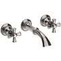 Newport Brass Sutton 1.2 GPM Wall Mounted Widespread Bathroom Faucet Polished Nickel