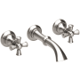 Newport Brass Sutton 1.2 GPM Wall Mounted Widespread Bathroom Faucet Satin Nickel
