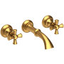 Newport Brass Sutton 1.2 GPM Wall Mounted Widespread Bathroom Faucet Satin Gold (PVD)