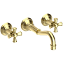 Newport Brass Jacobean 1.2 GPM Wall Mounted Widespread Bathroom Faucet Forever Brass (PVD)