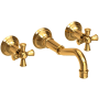 Newport Brass Jacobean 1.2 GPM Wall Mounted Widespread Bathroom Faucet Aged Brass
