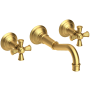 Newport Brass Jacobean 1.2 GPM Wall Mounted Widespread Bathroom Faucet Satin Bronze (PVD)