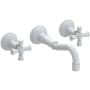 Newport Brass Jacobean 1.2 GPM Wall Mounted Widespread Bathroom Faucet Matte White
