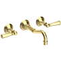 Newport Brass Jacobean 1.2 GPM Wall Mounted Widespread Bathroom Faucet Forever Brass (PVD)