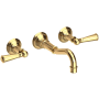 Newport Brass Jacobean 1.2 GPM Wall Mounted Widespread Bathroom Faucet Polished Brass Uncoated (Living)