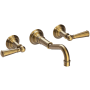 Newport Brass Jacobean 1.2 GPM Wall Mounted Widespread Bathroom Faucet Antique Brass