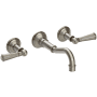 Newport Brass Jacobean 1.2 GPM Wall Mounted Widespread Bathroom Faucet Antique Nickel