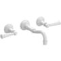 Newport Brass Jacobean 1.2 GPM Wall Mounted Widespread Bathroom Faucet Matte White
