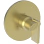 Newport Brass Priya Thermostatic Valve Trim Only with 1 Lever Handles - Less Rough In Satin Brass (PVD)