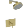 Newport Brass Metro Single Handle Shower Trim with Shower Head and a Metal Lever Handle Satin Brass (PVD)