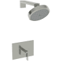 Newport Brass Metro Single Handle Shower Trim with Shower Head and a Metal Lever Handle Polished Nickel