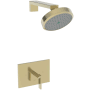 Newport Brass Metro Single Handle Shower Trim with Shower Head and a Metal Lever Handle French Gold (PVD)