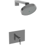 Newport Brass Metro Single Handle Shower Trim with Shower Head and a Metal Lever Handle Midnight Chrome